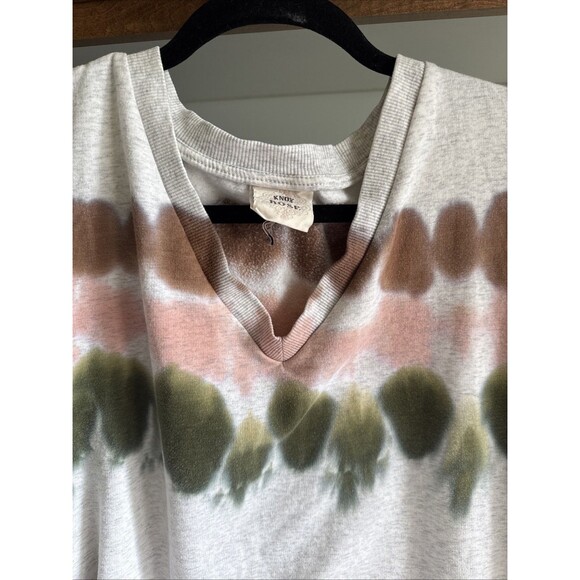 Knox Rose Womens Sweatshirt 2X Tie Dye Crew Fleece Puff Shoulder Lightweight - Picture 2 of 8